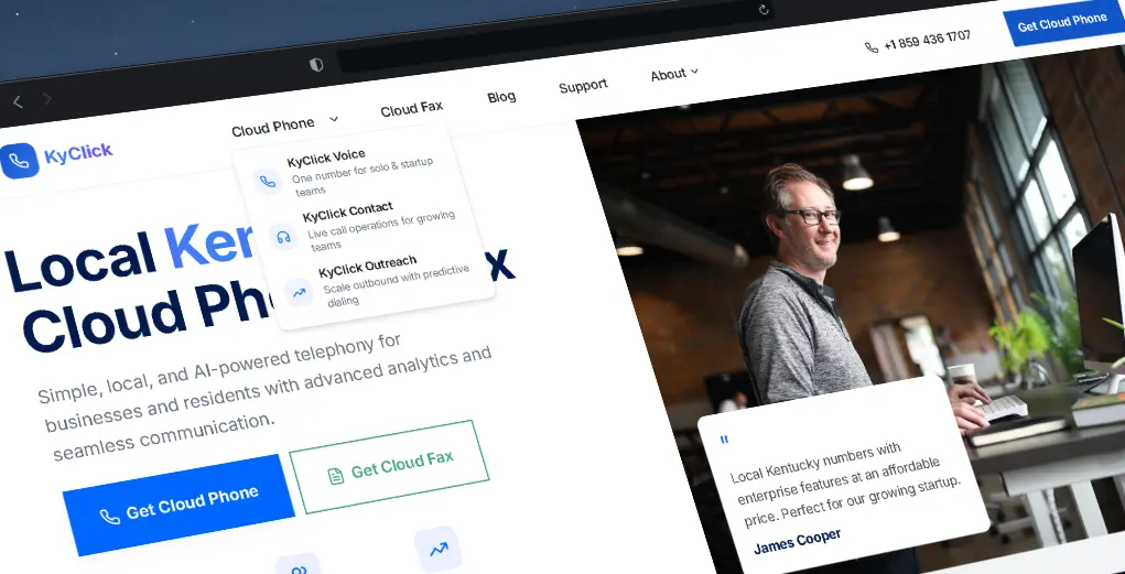 KyClick navigation redesign